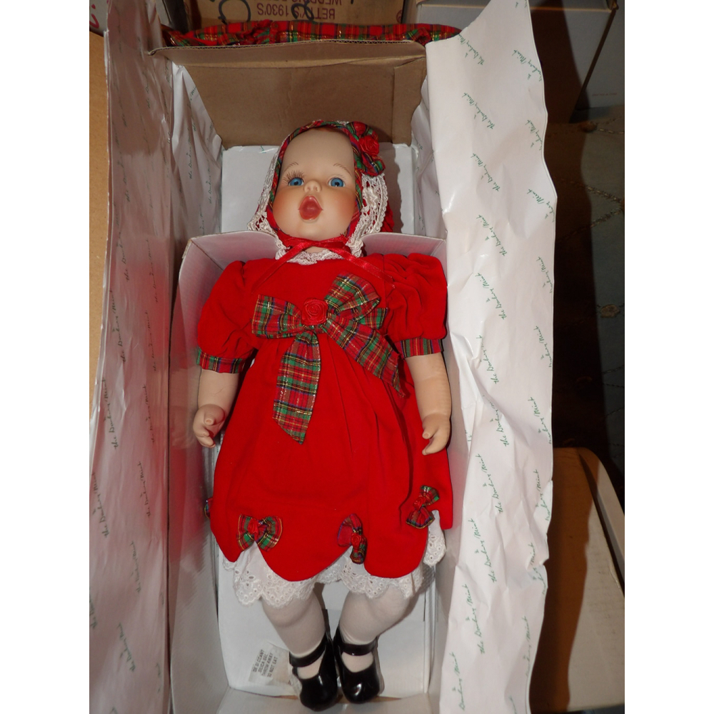 The Danbury Mint Gerber Baby Doll, Christmas, Red